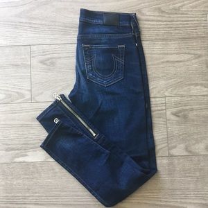 True Religion Halle Zipper Detail Skinny Jean